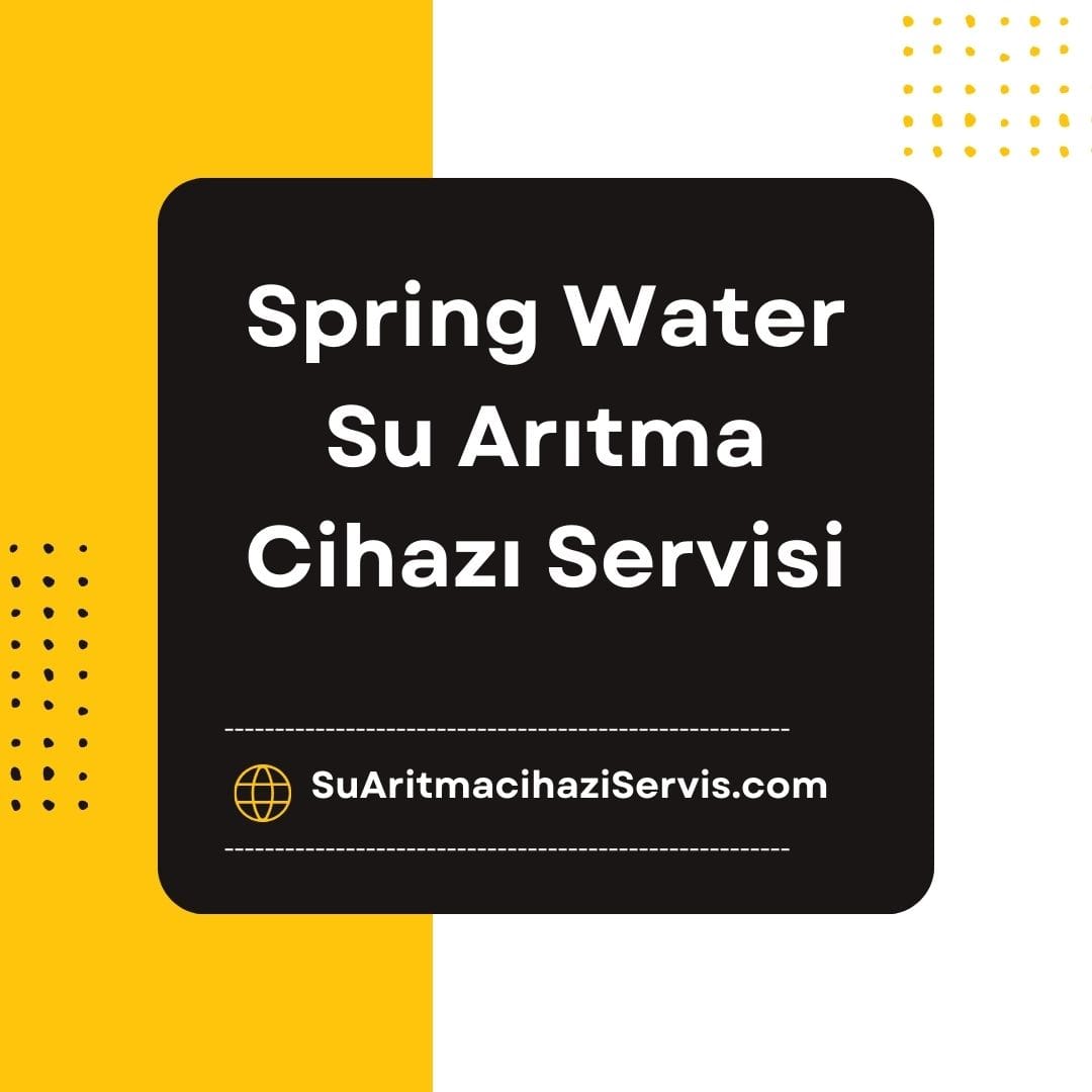Spring Water Su Arıtma Cihazı Servisi